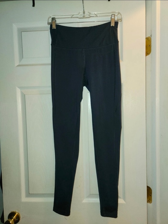 The North Face Pants - The North Face Blue Solid FlashDry Ankle Leggings Stretch Logo Women's Small